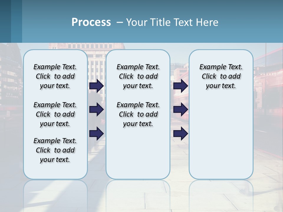 A Group Of People Walking Down A Sidewalk Next To Tall Buildings PowerPoint Template
