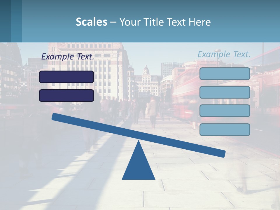 A Group Of People Walking Down A Sidewalk Next To Tall Buildings PowerPoint Template