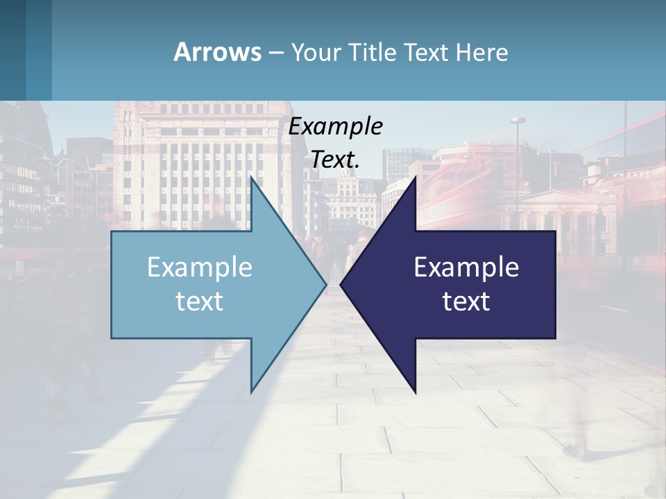 A Group Of People Walking Down A Sidewalk Next To Tall Buildings PowerPoint Template