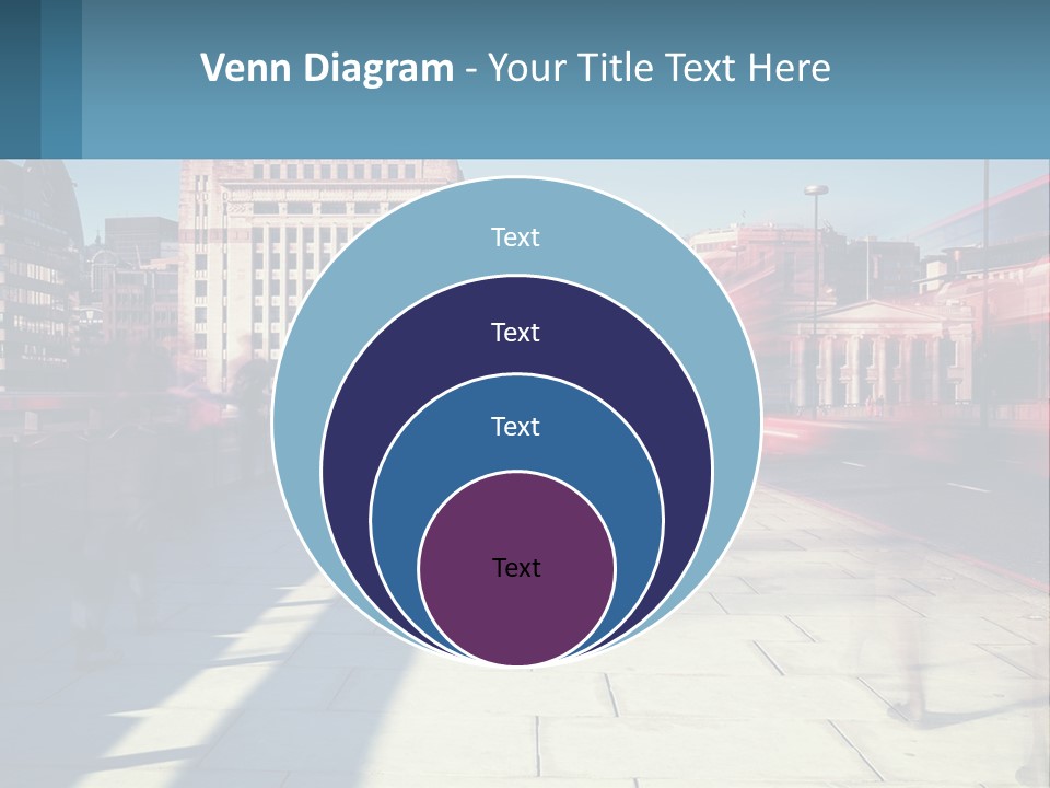 A Group Of People Walking Down A Sidewalk Next To Tall Buildings PowerPoint Template