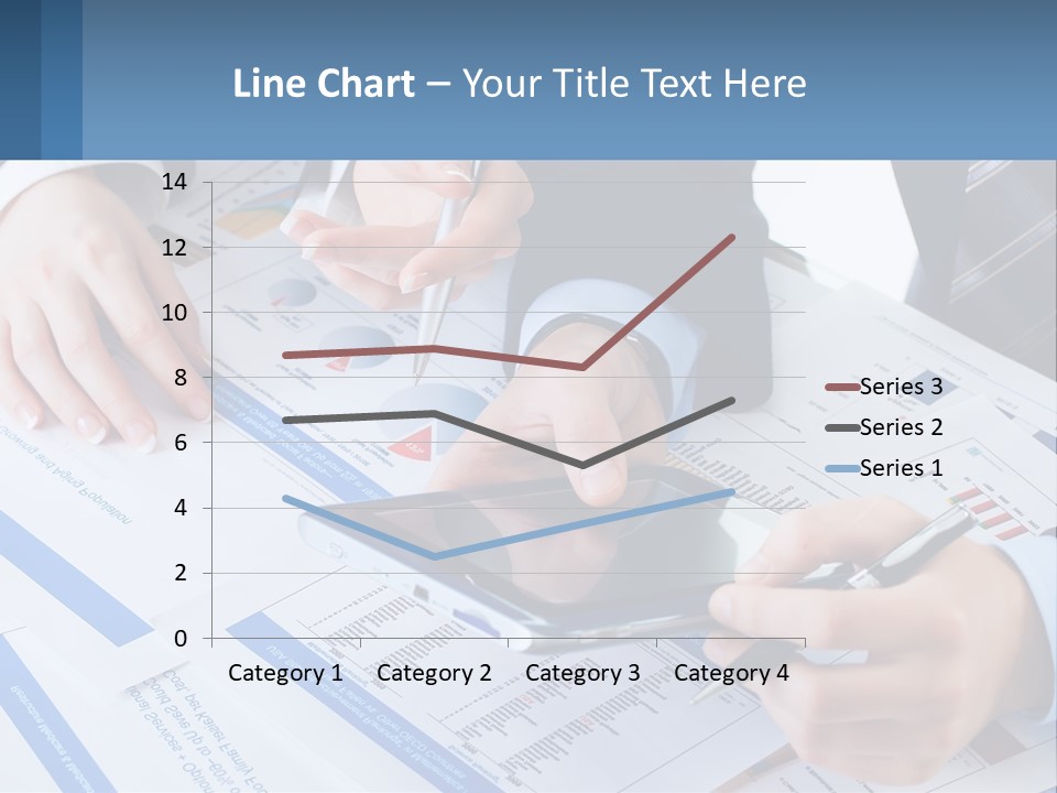 A Group Of People Sitting At A Table With A Tablet PowerPoint Template