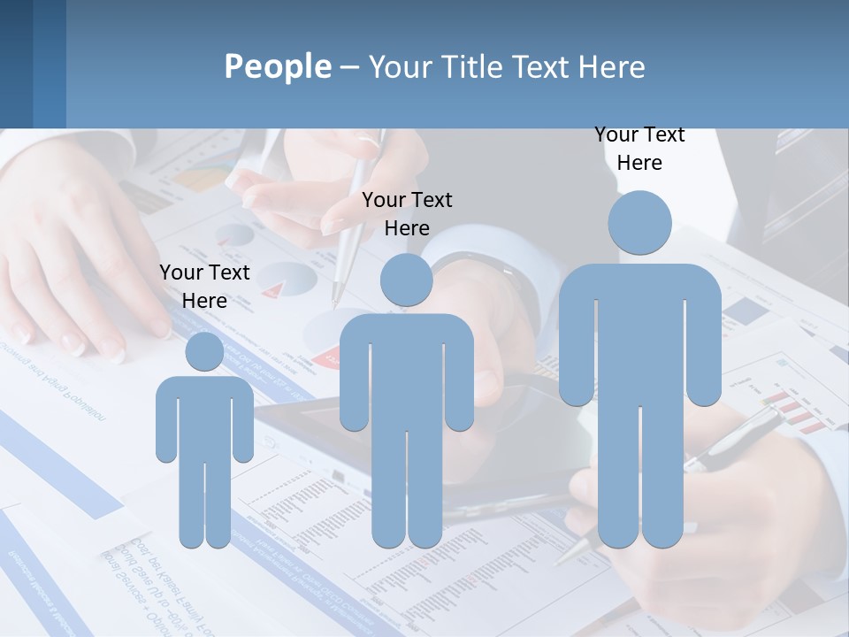 A Group Of People Sitting At A Table With A Tablet PowerPoint Template