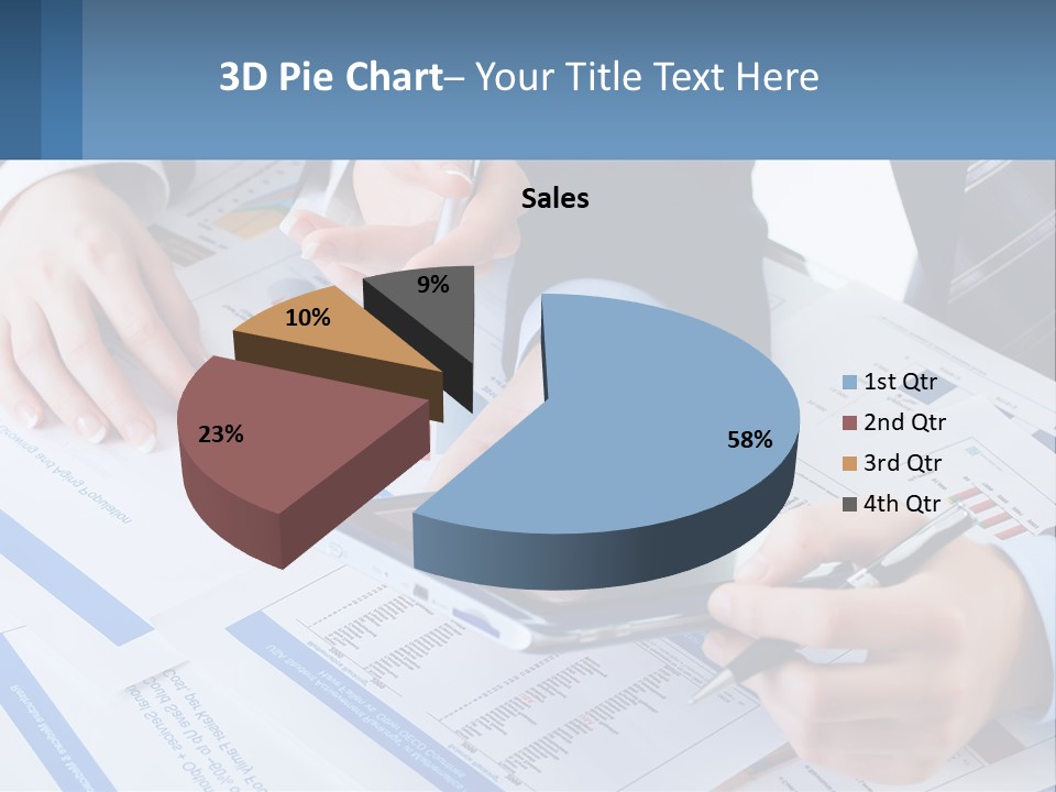 A Group Of People Sitting At A Table With A Tablet PowerPoint Template