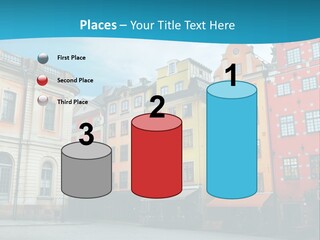 A Group Of Buildings With A Blue Sky In The Background PowerPoint Template