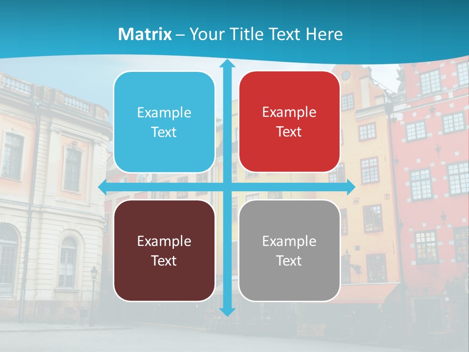 A Group Of Buildings With A Blue Sky In The Background PowerPoint Template