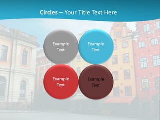 A Group Of Buildings With A Blue Sky In The Background PowerPoint Template