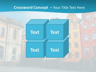 A Group Of Buildings With A Blue Sky In The Background PowerPoint Template