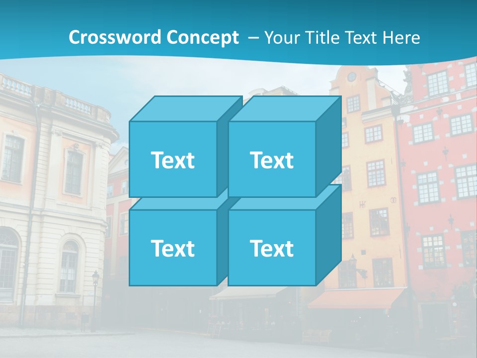 A Group Of Buildings With A Blue Sky In The Background PowerPoint Template