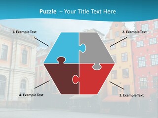 A Group Of Buildings With A Blue Sky In The Background PowerPoint Template