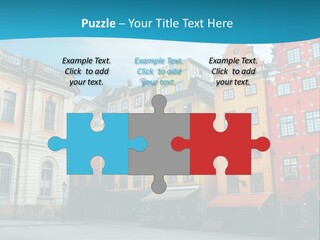 A Group Of Buildings With A Blue Sky In The Background PowerPoint Template