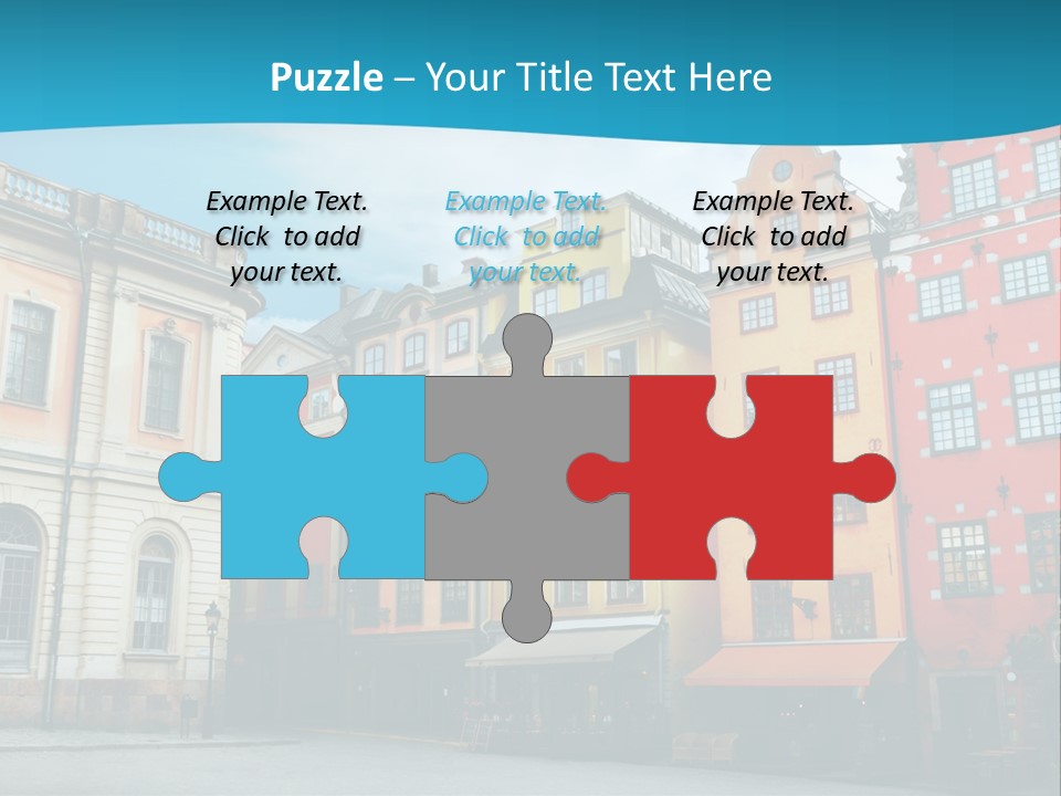 A Group Of Buildings With A Blue Sky In The Background PowerPoint Template