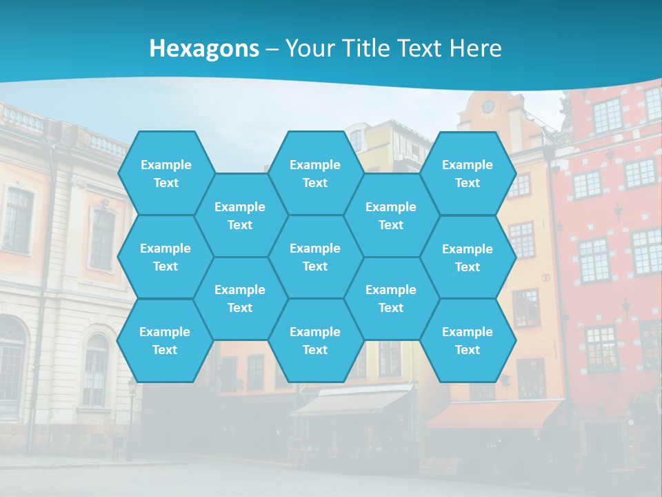 A Group Of Buildings With A Blue Sky In The Background PowerPoint Template