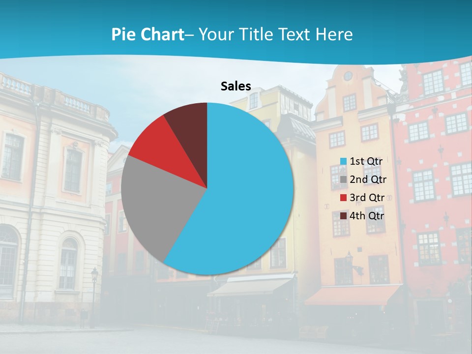 A Group Of Buildings With A Blue Sky In The Background PowerPoint Template