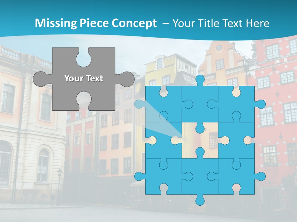 A Group Of Buildings With A Blue Sky In The Background PowerPoint Template