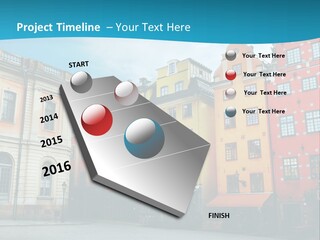 A Group Of Buildings With A Blue Sky In The Background PowerPoint Template