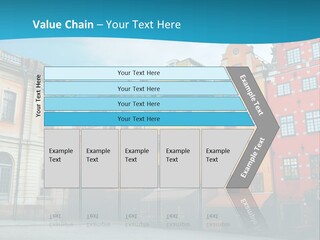 A Group Of Buildings With A Blue Sky In The Background PowerPoint Template