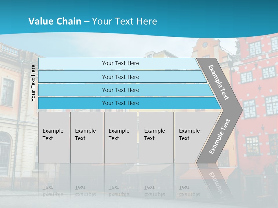 A Group Of Buildings With A Blue Sky In The Background PowerPoint Template