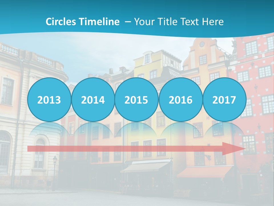 A Group Of Buildings With A Blue Sky In The Background PowerPoint Template