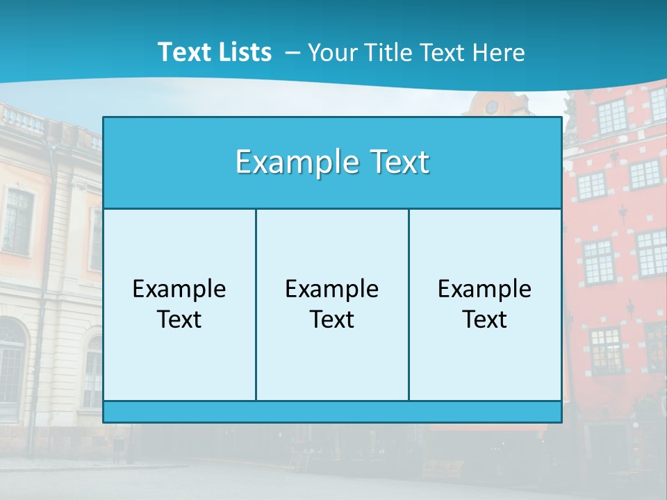 A Group Of Buildings With A Blue Sky In The Background PowerPoint Template