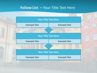 A Group Of Buildings With A Blue Sky In The Background PowerPoint Template