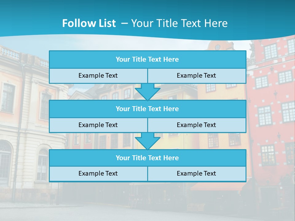 A Group Of Buildings With A Blue Sky In The Background PowerPoint Template