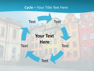 A Group Of Buildings With A Blue Sky In The Background PowerPoint Template