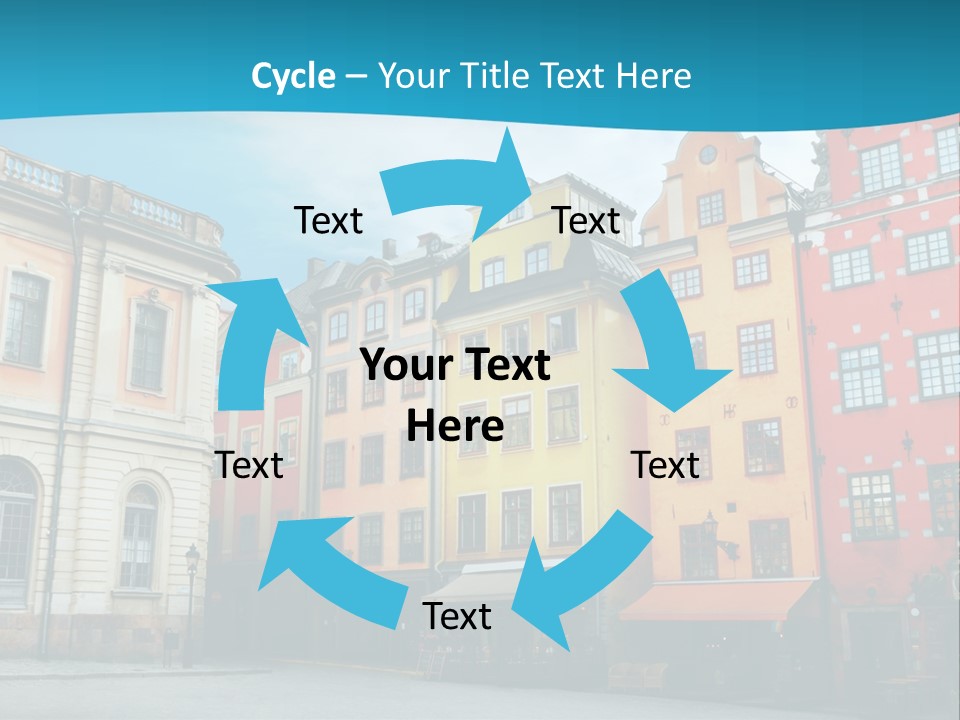 A Group Of Buildings With A Blue Sky In The Background PowerPoint Template