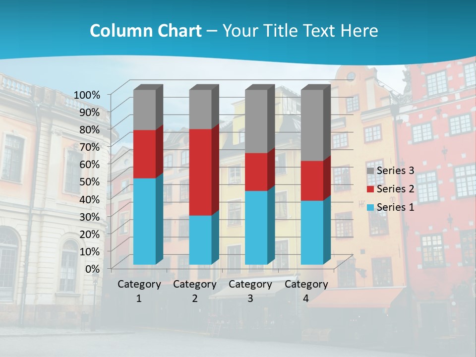 A Group Of Buildings With A Blue Sky In The Background PowerPoint Template