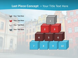 A Group Of Buildings With A Blue Sky In The Background PowerPoint Template