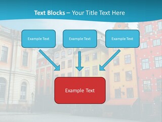 A Group Of Buildings With A Blue Sky In The Background PowerPoint Template