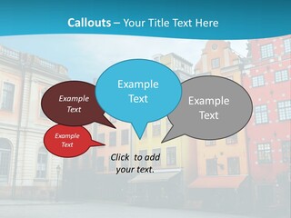 A Group Of Buildings With A Blue Sky In The Background PowerPoint Template