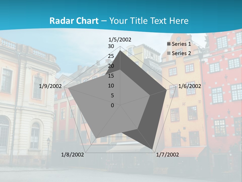 A Group Of Buildings With A Blue Sky In The Background PowerPoint Template