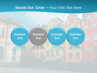A Group Of Buildings With A Blue Sky In The Background PowerPoint Template