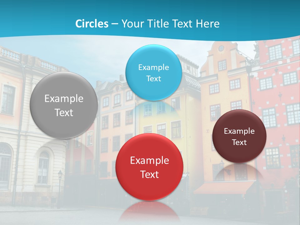 A Group Of Buildings With A Blue Sky In The Background PowerPoint Template