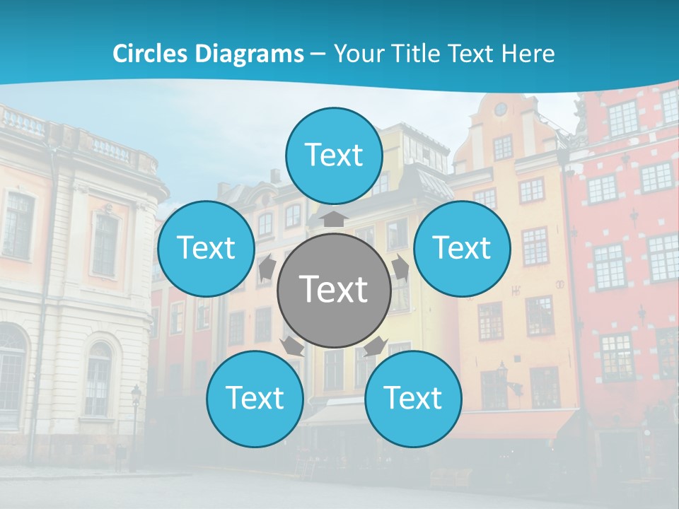 A Group Of Buildings With A Blue Sky In The Background PowerPoint Template