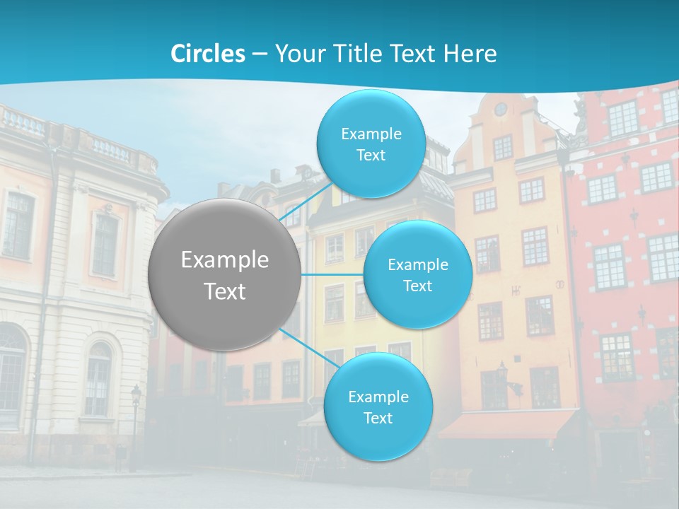 A Group Of Buildings With A Blue Sky In The Background PowerPoint Template