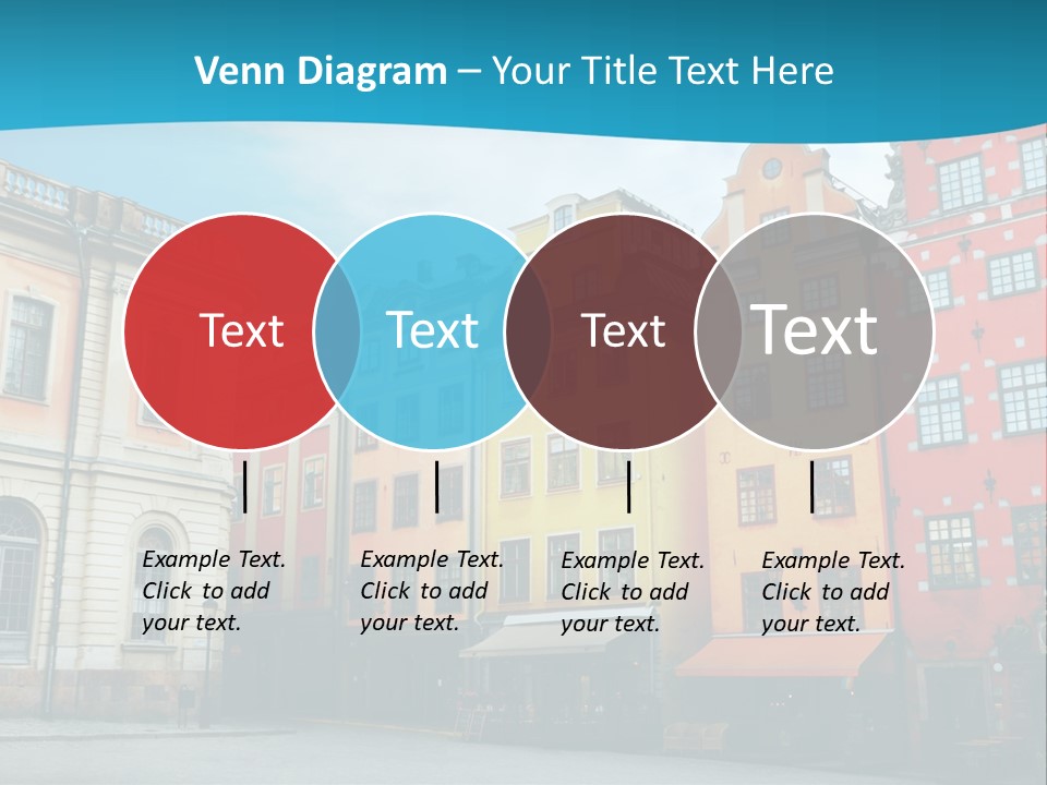 A Group Of Buildings With A Blue Sky In The Background PowerPoint Template