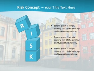 A Group Of Buildings With A Blue Sky In The Background PowerPoint Template