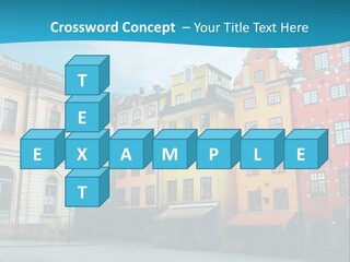 A Group Of Buildings With A Blue Sky In The Background PowerPoint Template