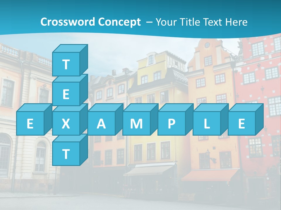 A Group Of Buildings With A Blue Sky In The Background PowerPoint Template