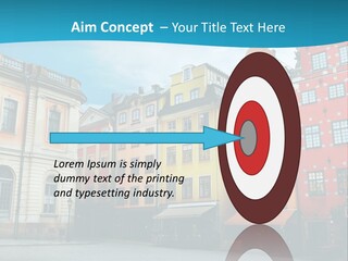 A Group Of Buildings With A Blue Sky In The Background PowerPoint Template