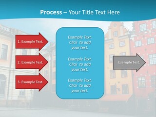 A Group Of Buildings With A Blue Sky In The Background PowerPoint Template