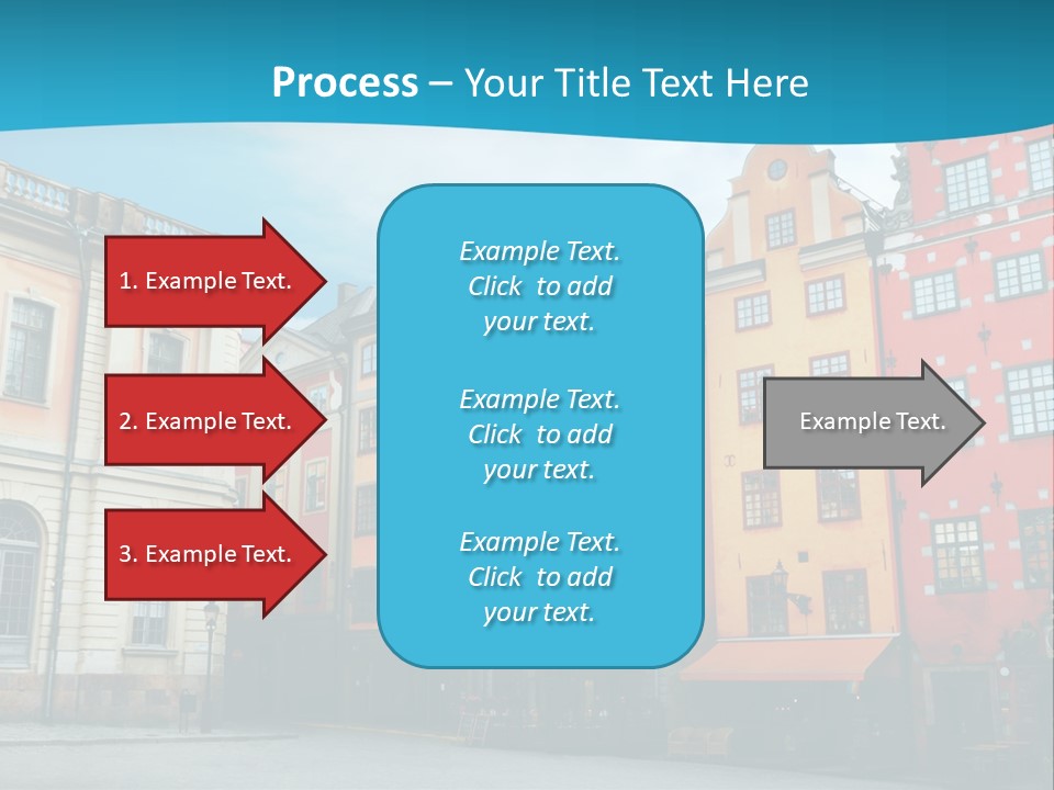 A Group Of Buildings With A Blue Sky In The Background PowerPoint Template