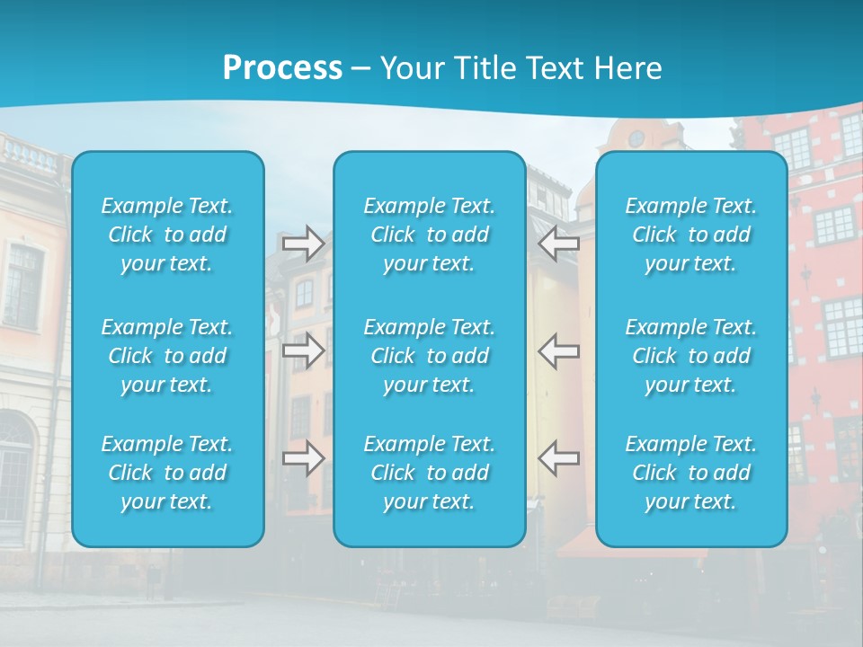 A Group Of Buildings With A Blue Sky In The Background PowerPoint Template