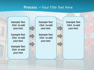 A Group Of Buildings With A Blue Sky In The Background PowerPoint Template
