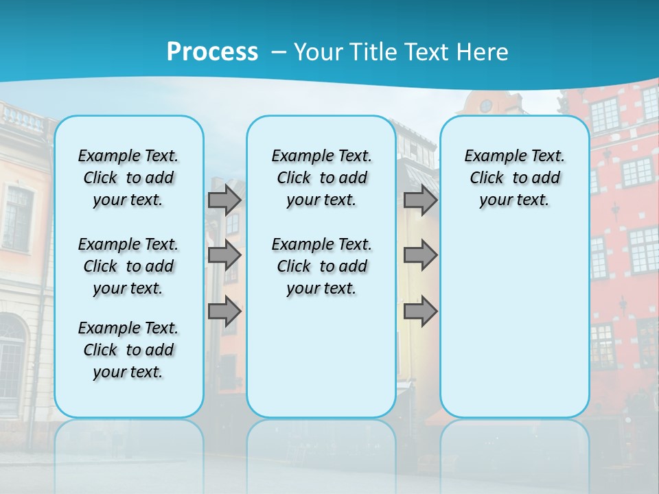 A Group Of Buildings With A Blue Sky In The Background PowerPoint Template