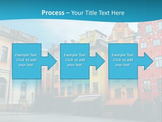 A Group Of Buildings With A Blue Sky In The Background PowerPoint Template