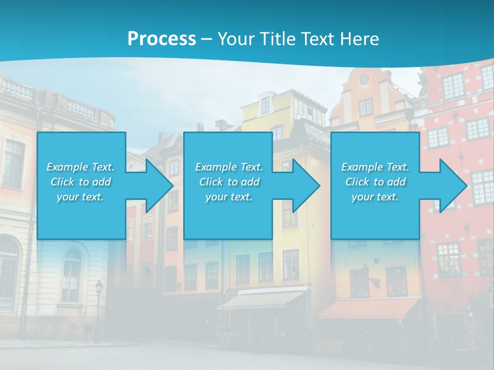 A Group Of Buildings With A Blue Sky In The Background PowerPoint Template