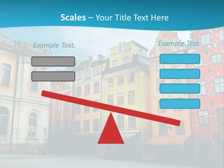A Group Of Buildings With A Blue Sky In The Background PowerPoint Template