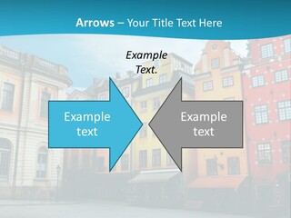 A Group Of Buildings With A Blue Sky In The Background PowerPoint Template